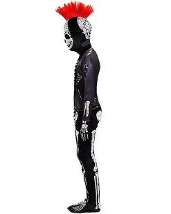 Spirit Halloween Kids Punk Skeleton Skin Suit Costume -Halloween Clothing Theme Store 01525088 c