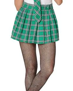 Spirit Halloween Adult Green Plaid Skirt