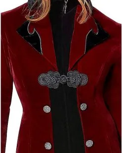 Spirit Halloween Adult Burgundy Vampire Jacket 7 Spirit Halloween Adult Burgundy Vampire Jacket -Halloween Clothing Theme Store 01533140 c