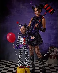Spirit Halloween Adult Dark Clown Costume -Halloween Clothing Theme Store 01533470 c