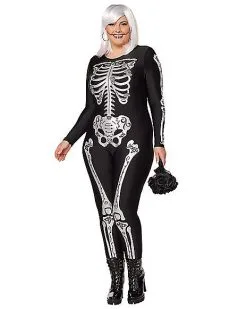 Spirit Halloween Adult Skeleton Catsuit 8 Spirit Halloween Adult Skeleton Catsuit -Halloween Clothing Theme Store 01533561 a