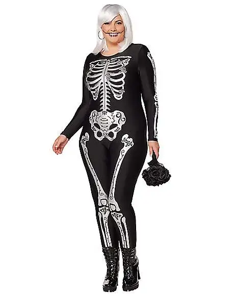 Spirit Halloween Adult Skeleton Catsuit 5 Spirit Halloween Adult Skeleton Catsuit - Image 3