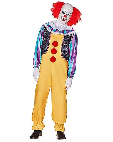 Spirit Halloween Adult Classic Pennywise Clown Costume - It 3 Spirit Halloween Adult Classic Pennywise Clown Costume - It