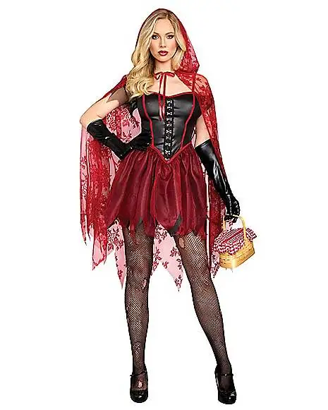 Spirit Halloween Adult Dangerous Red Riding Hood Costume 3 Spirit Halloween Adult Dangerous Red Riding Hood Costume