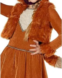 Spirit Halloween Kids Luxurious Fox Costume – The Signature Collection -Halloween Clothing Theme Store 01539949 c