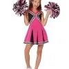 Spirit Halloween Kids Pink Cheerleader Costume -Halloween Clothing Theme Store 01542299 a