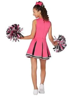 Spirit Halloween Kids Pink Cheerleader Costume -Halloween Clothing Theme Store 01542299 b