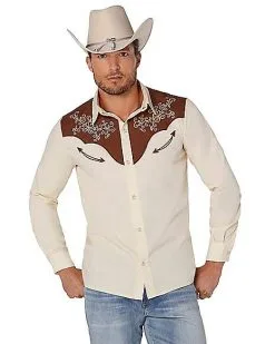 Spirit Halloween Adult Western Cowboy Shirt