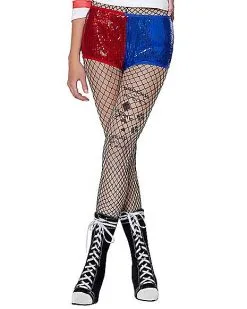 Spirit Halloween Adult Harley Quinn Sequin Shorts - Suicide Squad -Halloween Clothing Theme Store 01545961 c