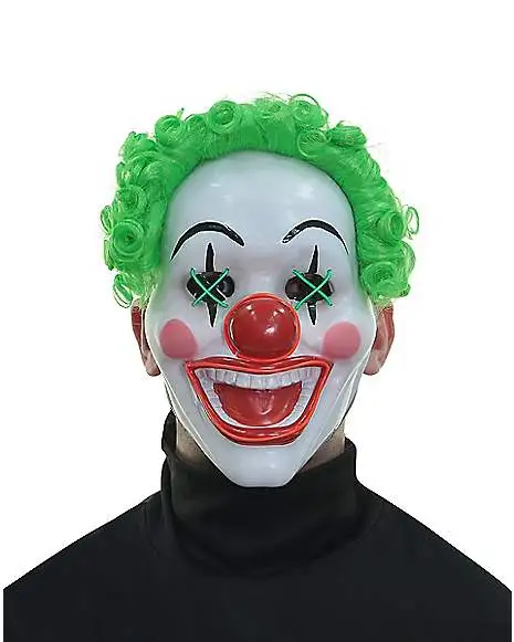 Spirit Halloween Light Up El Wire Jokes On You Clown Half Mask 3 Spirit Halloween Light Up El Wire Jokes On You Clown Half Mask