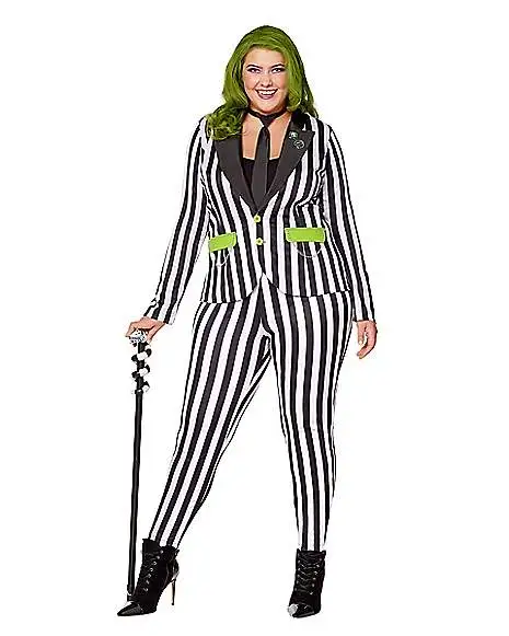 Spirit Halloween Adult Women's Beetlejuice Costume - Beetlejuice 5 Spirit Halloween Adult Women's Beetlejuice Costume - Beetlejuice - Image 3