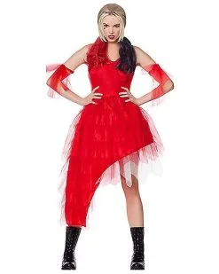 Spirit Halloween Adult Harley Quinn Red Dress - The Suicide Squad