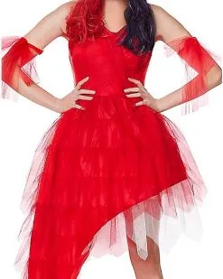 Spirit Halloween Adult Harley Quinn Red Dress - The Suicide Squad -Halloween Clothing Theme Store 01549518 c