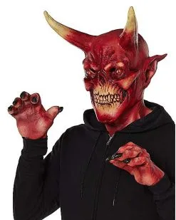 Spirit Halloween Devil Mask With Hands -Halloween Clothing Theme Store 01550474 b