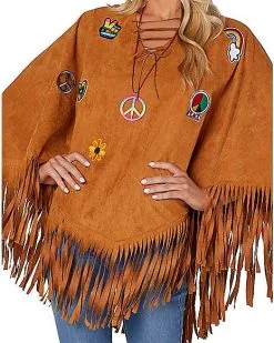 Spirit Halloween Adult Free Spirit Poncho Hippie Costume 7 Spirit Halloween Adult Free Spirit Poncho Hippie Costume -Halloween Clothing Theme Store 01550698 c