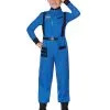 Spirit Halloween Kids Blue Astronaut Jumpsuit - NASA -Halloween Clothing Theme Store 01551589 a
