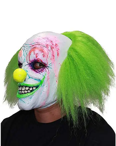 Spirit Halloween Neon Green Hair Clown Full Mask 4 Spirit Halloween Neon Green Hair Clown Full Mask - Image 2
