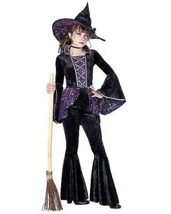 Spirit Halloween Kids Dark Magic Witch Costume -Halloween Clothing Theme Store 01552926 b