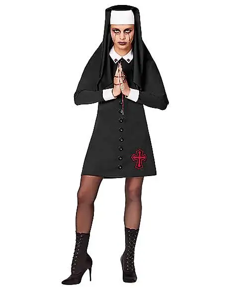 Spirit Halloween Adult Unholy Nun Costume 3 Spirit Halloween Adult Unholy Nun Costume