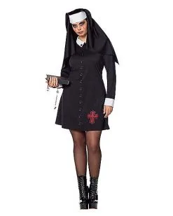 Spirit Halloween Adult Unholy Nun Costume 8 Spirit Halloween Adult Unholy Nun Costume -Halloween Clothing Theme Store 01558816 c