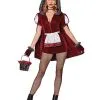 Spirit Halloween Adult Runaway Red Riding Hood Romper Costume -Halloween Clothing Theme Store 01561307 a