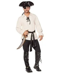 Spirit Halloween Pirate Shirt And Belt Costume Kit