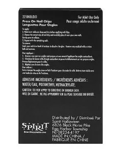 Spirit Halloween '80s Press On Nails -Halloween Clothing Theme Store 01564392 d