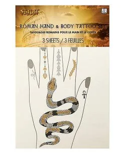 Spirit Halloween Roman Hand And Body Tattoos 11 Spirit Halloween Roman Hand And Body Tattoos -Halloween Clothing Theme Store 01567072 e