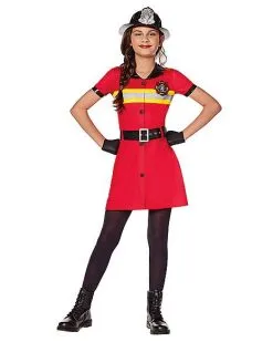 Spirit Halloween Kids Firefighter Dress Costume