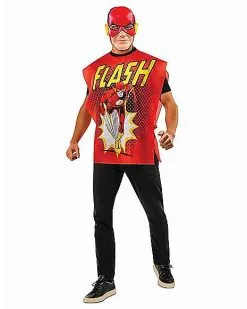 Spirit Halloween Adult The Flash Costume Kit - Ben Cooper 7 Spirit Halloween Adult The Flash Costume Kit - Ben Cooper -Halloween Clothing Theme Store 01570084 c