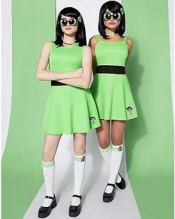 Spirit Halloween Adult Buttercup Costume - The Powerpuff Girls -Halloween Clothing Theme Store 01572429 c