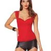 Spirit Halloween Adult Red Lace Cap Sleeve Corset -Halloween Clothing Theme Store 01572684 a