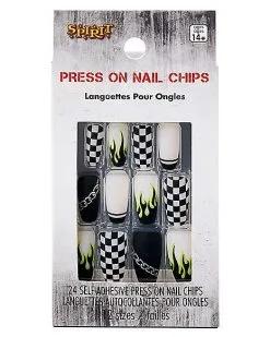 Spirit Halloween Punk Rock Press On Nails -Halloween Clothing Theme Store 01575158 c