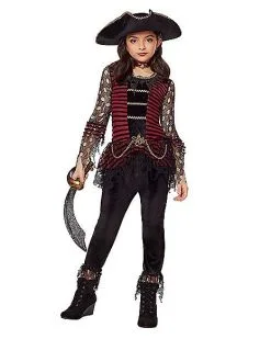 Spirit Halloween Kids Dark Pirate Costume