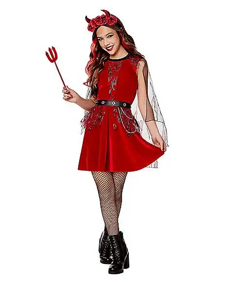 Spirit Halloween Kids Dark Devil Dress Costume 3 Spirit Halloween Kids Dark Devil Dress Costume