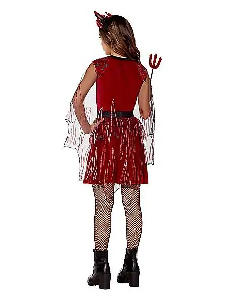 Spirit Halloween Kids Dark Devil Dress Costume 4 Spirit Halloween Kids Dark Devil Dress Costume - Image 2