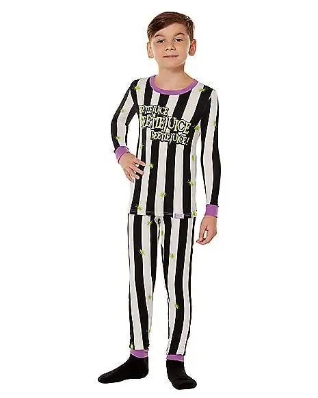 Spirit Halloween Kids Beetlejuice Pajama Set 3 Spirit Halloween Kids Beetlejuice Pajama Set