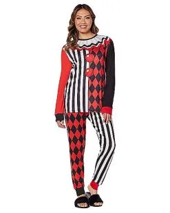 Spirit Halloween Clown Pajama Set -Halloween Clothing Theme Store 01578400 b