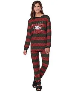 Spirit Halloween Freddy Krueger Pajama Set - A Nightmare On Elm Street -Halloween Clothing Theme Store 01578525 c