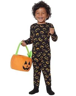 Spirit Halloween Toddler Jack-O'-Lantern Pajama Set -Halloween Clothing Theme Store 01578616 a