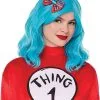 Spirit Halloween Long Thing 1 And Thing 2 Wig - Dr. Seuss -Halloween Clothing Theme Store 01579457 a