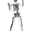 Spirit Halloween Black And White Skeleton Skin Suit Costume -Halloween Clothing Theme Store 01580539 a