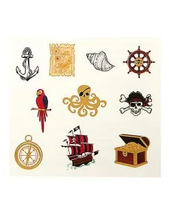 Spirit Halloween Pirate Temporary Tattoos -Halloween Clothing Theme Store 01580620 c