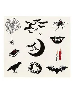 Spirit Halloween Vampire Temporary Tattoos -Halloween Clothing Theme Store 01580661 c