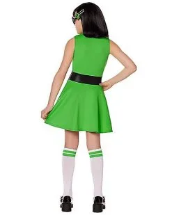 Spirit Halloween Kids Buttercup Dress Costume - The Powerpuff Girls -Halloween Clothing Theme Store 01580901 b