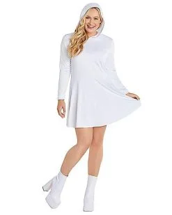 Spirit Halloween Adult White Long Sleeve Dress 8 Spirit Halloween Adult White Long Sleeve Dress -Halloween Clothing Theme Store 01586270 c