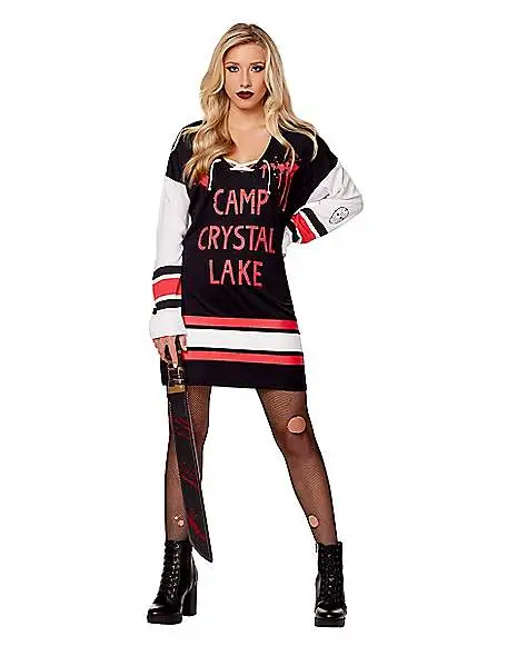 Spirit Halloween Adult Camp Crystal Lake Hockey Dress - Friday The 13th 3 Spirit Halloween Adult Camp Crystal Lake Hockey Dress - Friday The 13th