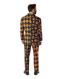 Spirit Halloween Adult Distressed Pumpkin Party Suit -Halloween Clothing Theme Store 01587179 c