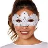 Spirit Halloween Angel White Lace Eye Half Mask 1 Spirit Halloween Angel White Lace Eye Half Mask -Halloween Clothing Theme Store 01589415 a