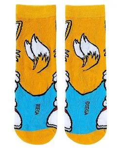 Spirit Halloween Tails Crew Socks - Sonic The Hedgehog -Halloween Clothing Theme Store 01589969 b